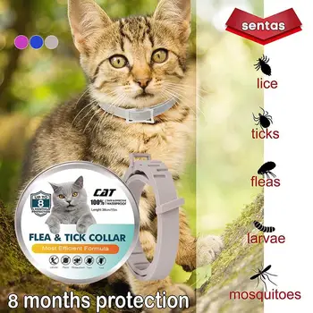 מחמד הפשפשים קולר כלב חתול בטוח שימושי טיק מניעת שליטה השרשרת להגנה נגד פרעושים יתושים מזיקים